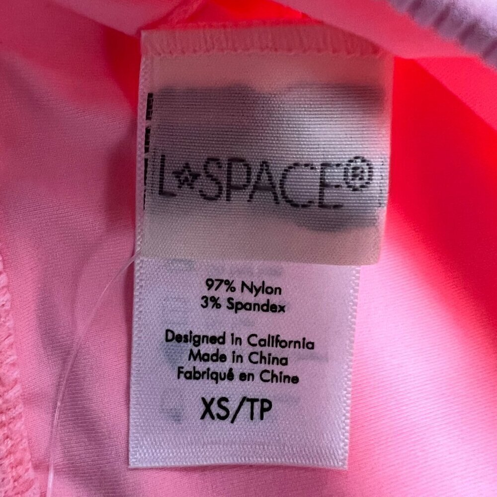 L*Space Womens Axel Single Strap Padded Pullover Bikini Top Pink Ribbed XS New - Picture 6 of 8